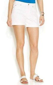 Two by Vince Camuto Womens Shorts Size 14 32 White Denim Cuffed NEW