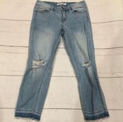 Melrose and Market blue boyfriend cropped jeans