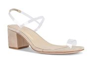 Raye Wildfire Heel in Clear straps nude sandals 6,5