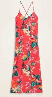 NWOT  V-Neck Floral Maxi Dress Sz L