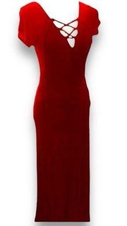 Velvet Torch Women's Red Maxi Dress Size M