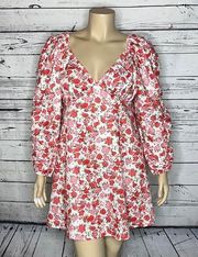 FTF Fashion to Figure Size 1 Floral Print Puff Sleeve Mini Fit & Flare Dress