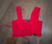 Red crop top