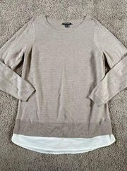 Hilary Radley women’s large long sleeve tan sweater