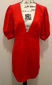 Tallulah Mini Dress Fire Red Size 10L Nwt
