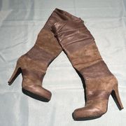 Luca Stefani "Alicia" Taupe Knee High Boots