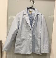 L.L. Bean Women's  Light Blue Classic Long Sleeve Blazer Suite Jacket Piette 6