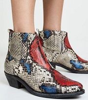 Golden Goose Crosby Boots multi color snakeskin sz 39