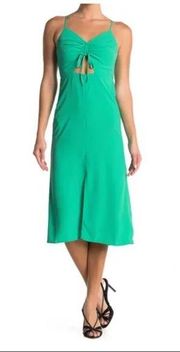 TOPSHOP Molly Front Cutout Ruched Midi Dress