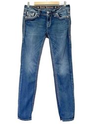 Rock Revival Y2K Kailie Straight Leg Jeans FDL Pocket Medium Wash Womens Size 29