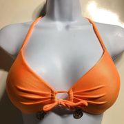 Luli Fama Orange Padded Bikini Top