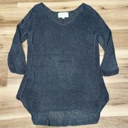 Brochu Walker Knit Slate Oversized Linen Top Women’s XS