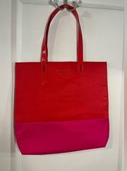 Lancôme Paris Bright Red Flamingo All Over Print Inside Over the Shoulder Tote