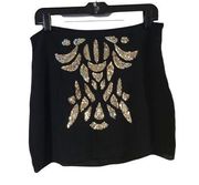 May & July Black Sequin Mini Skirt Size Large