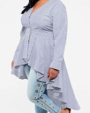 Ashley Stewart high low blouse