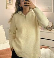 Fuzzy Quarter Zip Sweater