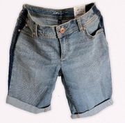 INC Novelty Denim Curvy Fit Cordelia Wash Cuffed Shorts 4