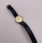 Working - Women’s Crown & Ivy Wrist Watch Gold Tone Bezel / Black Band