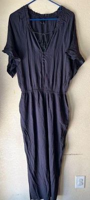 PAIGE Harmony jumpsuit in obsidian Large NEW