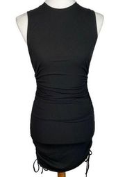 Bar III x Sofia Richie Black Ribbed Sleeveless Bodycon Dress Small New