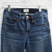 J Crew 8" Toothpick Jean Skinny Mid Rise Size 25