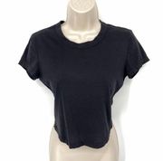 Cotton Citizen NEW Women's Standard Baby Tee T-Shirt Size M Jet Black Crop