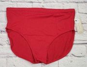 Peyton & Parker Women's Size XL Full Coverage Red Bikini Swimsuit Bottom