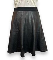 Rebecca Taylor Vegan Leather Mini Skirt Womens 4 Black