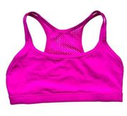 Lorna Jane Sports Bra Womens Medium Magenta Purple Racerback Mesh Pullover