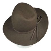 Target 100% Wool Fedora Hat Brown Wide Brim Western Boho Festival Concert Safari