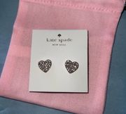 Kate Spade Rose Gold and Cubic Zirconia Stud earrings new