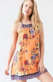 Urban‎ Outfitters Ecote’ Gigi Orange Floral Print Dress Womens Size S Mini