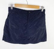 Lands' End Black Built-In Shorts Nylon Mini Skirt Skort Women's Size 4 Petite 4P