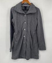 Patagonia Better Sweater Fleece Peacoat Single Breasted Button Down Grey M