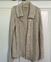 LL Bean Wool Blend Cardigan XL