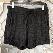 Active Life Shorts So Soft Charcoal Drawstring Super Brushed Hacci Womens Medium