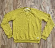 NEW MARINE LAYER SHERPA YELLOW PULLOVER SWEATER S