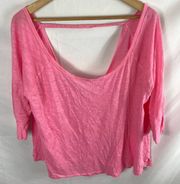 Victorias Secret VSX Sport Open Back Pink Top Size Large