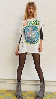 Urban outfitters Nirvana oversized distressed tee size L/XL