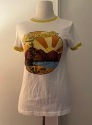 boho graphic print T-shirt Sz XS