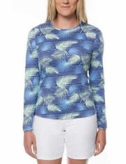 Hang Ten Long Sleeve Palm  Rash Guard Sun Shirt Womens Size Medium