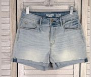 DENIZEN (LEVI'S) High Rise Stretch Denim/Jean Shorts Light Wash-6