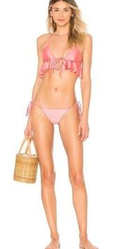 Tularosa Holly Swim Bikini Bottom Side Tie Pink Size XL