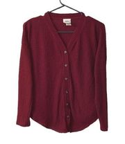 Daytrip button down maroon sweater size Large