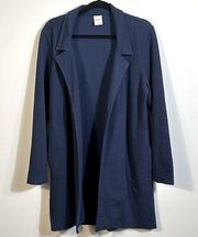 Blair Navy Blue Open Face Cardigan Women Size Medium