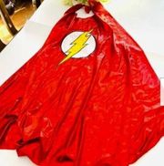 6 Flags red dress up cape The Flash Velcro closure Adult costume