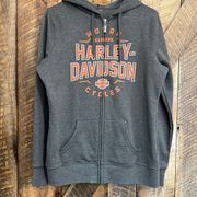 Harley Davidson hooded sweat jacket with zipper