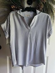 Mod Boutique Jamison Striped Blue and White Short sleeve  Top/shirt/Blouse