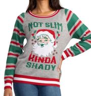 NWT Women’s  Christmas Holiday Ugly Sweater Not Slim Kinda Shady Sz L