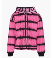 ALICE + OLIVIA Mary Jane crochet-paneled tie-dyed French cotton-terry hoodie SM